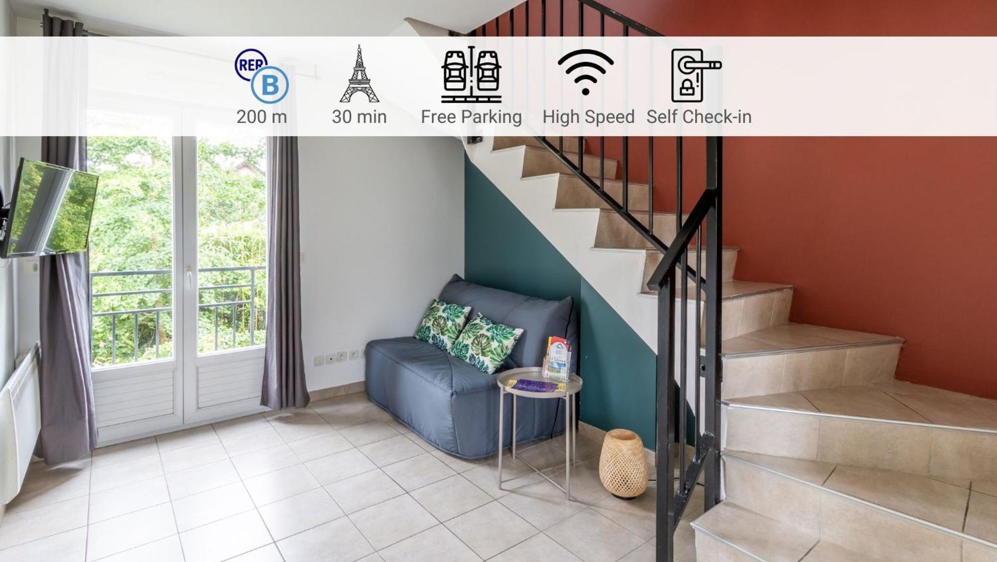 Le Duplex , Proche Gare Rer, Parking, Arrivee Autonome Lägenhet Palaiseau Exteriör bild